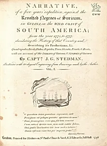 Narrative, of a Five Years' Expedition, against the Revolted Negroes of Surinam, in Guiana, on the Wild Coast of South America (volume I) by Various Artists, including William Blake, after John Gabriel Stedman