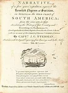 Narrative, of a Five Years' Expedition, against the Revolted Negroes of Surinam, in Guiana, on the Wild Coast of South America (volume II) by Various Artists, including William Blake, after John Gabriel Stedman