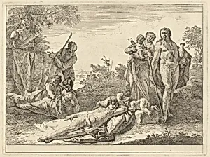 Nine Figures around a Herm of Pan