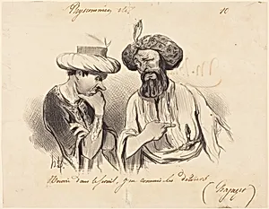 Nourri dans le séraii... by Honoré Daumier