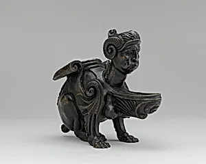Oil Lamp in the Form of a Female Sphinx
