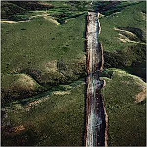 Oil pipeline right of way, Mountrail County, North Dakota, June 6