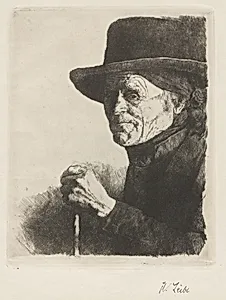 Old Farmer with a Hat
