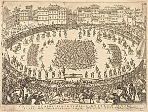 One of the Infantry Combats by Jacques Callot