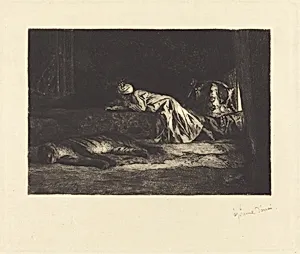 Oriental Interior with Sleeping Tiger