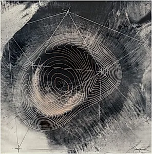 Original Crater Contours in White