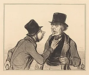 Oui Monsieur vous n'êtes pas de Paris... by Honoré Daumier
