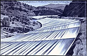 Over the River, Project for the Arkansas River, Colorado [bottom panel]