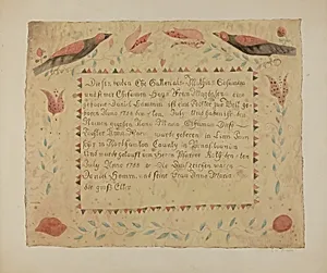 Pa. German Birth Certificate