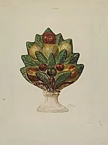 Pa. German Chalkware Mantel Ornament