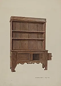 Pa. German Pewter Cupboard