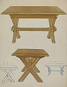 Pa. German Trestle Table