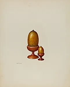 Pa. German Wooden Acorns