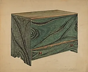 Painted Wooden Chest