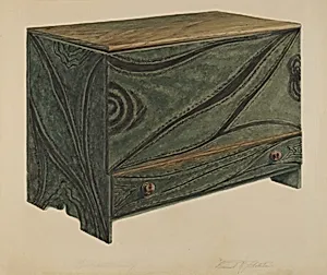 Painted Wooden Chest