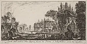 Parte dell'antica Via Appia fuori de Porta S. Sebastiano by Giovanni Battista Piranesi