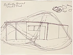 Partially Buried Woodshed [center right]