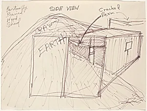 Partially Buried Woodshed [lower left]
