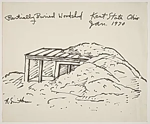 Partially Buried Woodshed
