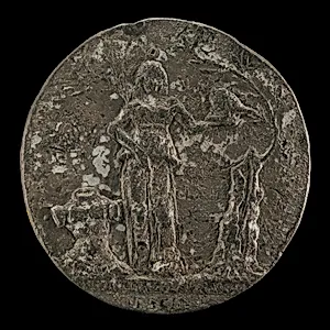 Peace Holding an Olive Branch and Helmet [reverse]