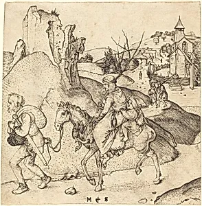 Peasant Family Going to Market by Martin Schongauer