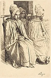 Peasant Women of Boulogne (Paysannes des environs de Boulogne) by Alphonse Legros