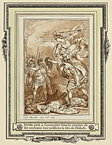 Perseus Turning Phinneas to Stone with the Head of Medusa