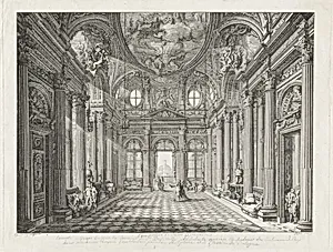 Perspectival View of the Salon of the Palazzo Spinola, Genoa
