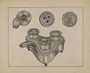Pewter Desk Set
