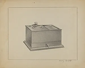 Pewter Inkwell