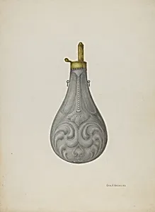 Pewter Powder Flask