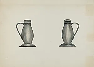 Pewter Salt and Pepper Shakers