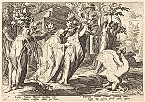 Phaeton's Sisters Changed into Poplars, Cygnus into a Swan