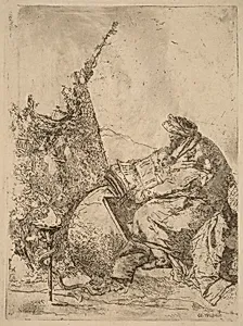 Philosopher Seated, with Globe, Book, and Compass by Giovanni Battista Tiepolo