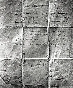 Photograph of Letter from Robert Frank