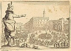 Piazza della Signoria, Florence by Jacques Callot