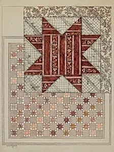 Pieced and Quilted Coverlet