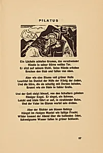 Pilatus (Pilate) (headpiece, page 57) from Georg Heym: Umbra Vitae (Georg Heym: The Shadow of Life) by Ernst Ludwig Kirchner