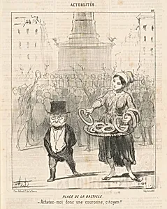 Place de la Bastille by Honoré Daumier