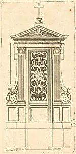 Plan et elevation des plus beaux confessionnaux de Paris, tres fidelemant mesure