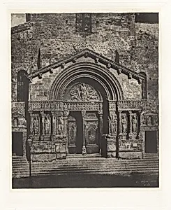 Planche VI – Portail de Saint-Trophime d'Arles (Plate VI – Entrance of Saint Trophime of Arles)