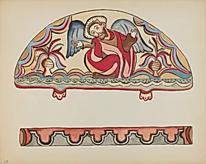 Plate 15: The Creation (Lunette): From Portfolio "Spanish Colonial Designs of New Mexico" by American 20th Century