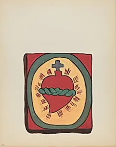 Plate 50: Sacred Heart: From Portfolio "Spanish Colonial Designs of New Mexico" by American 20th Century