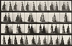 Plate Number 45. Two women walking, meeting and partly turning by Eadweard Muybridge