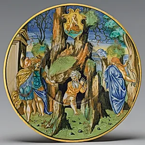 Plate with Amphiaraus and Eriphyle (from the Hercules Service)
