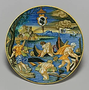 Plate with the sinking of the fleet of Seleucus (from the Pucci Service)