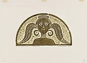 Polly Coombs from A Portfolio of Rubbings from Early American Stone Sculpture