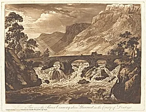 Pont-y-Pair over the River Conway above Llanrwst in the County of Denbigh