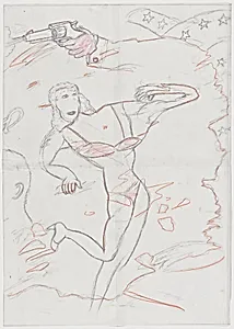 Pontchartrain [preparatory drawing for panel D]