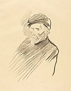 Portrait de Renoir (1ère planche) (Portrait of Renoir) (first plate) by Jean-Louis Forain